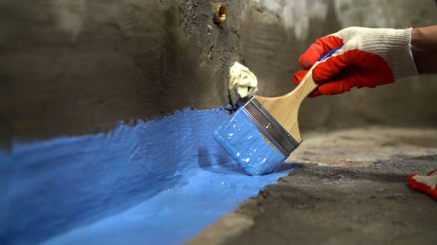 Commercial Waterproofing project at a Clarksville, MI business property by SJ Waterproofing Pros